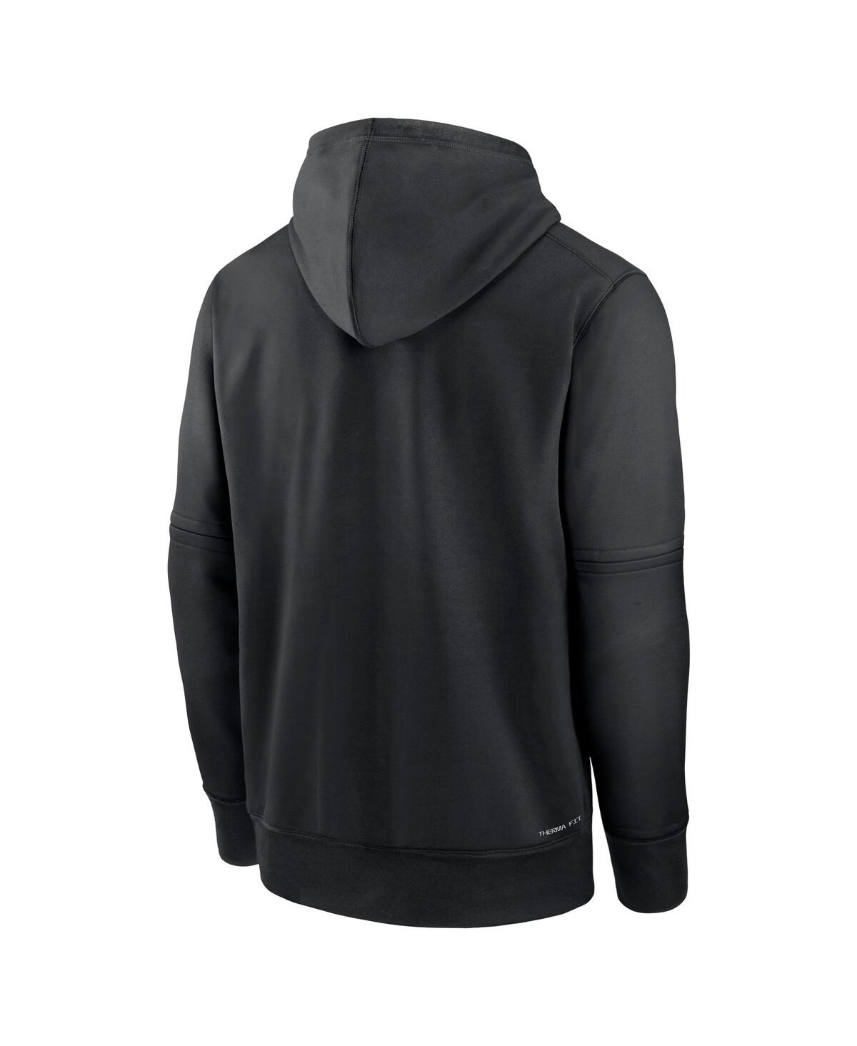 Men's NikePittsburgh Pirates Authentic Collection Practice Performance Pullover Hoodie - Black