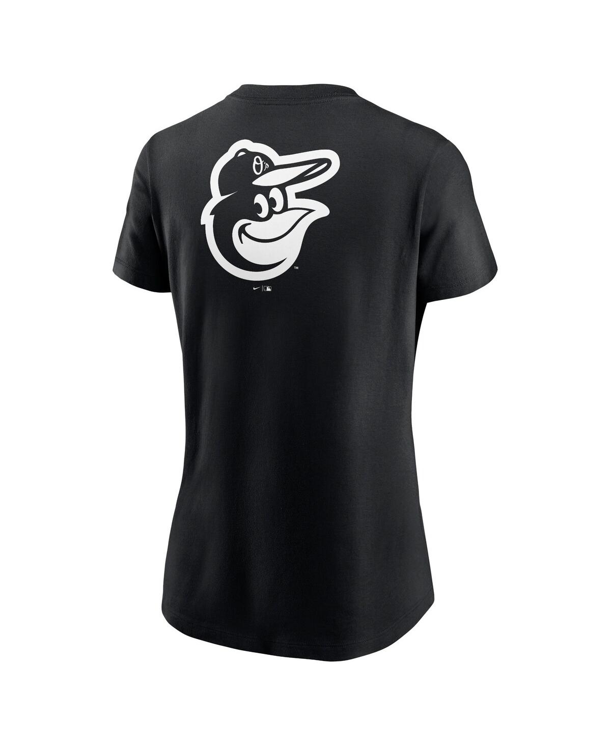 Shop Nike Women's  Black Baltimore Orioles Over Shoulder T-shirt