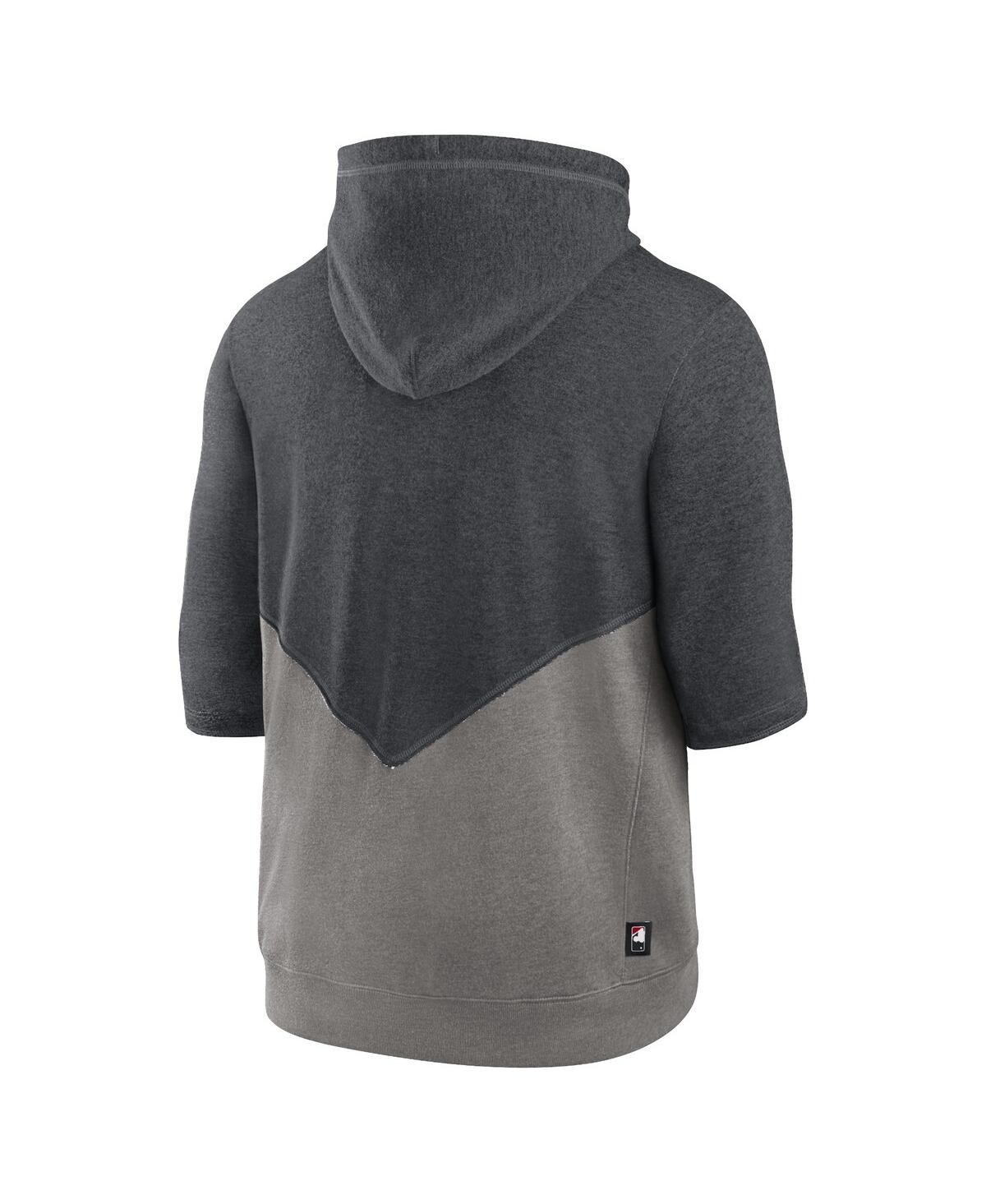 Men's Nike Heather Gray Toronto Blue Jays 2023 Postseason Authentic Collection Flux Three-Quarter Sleeve Pullover Hoodie