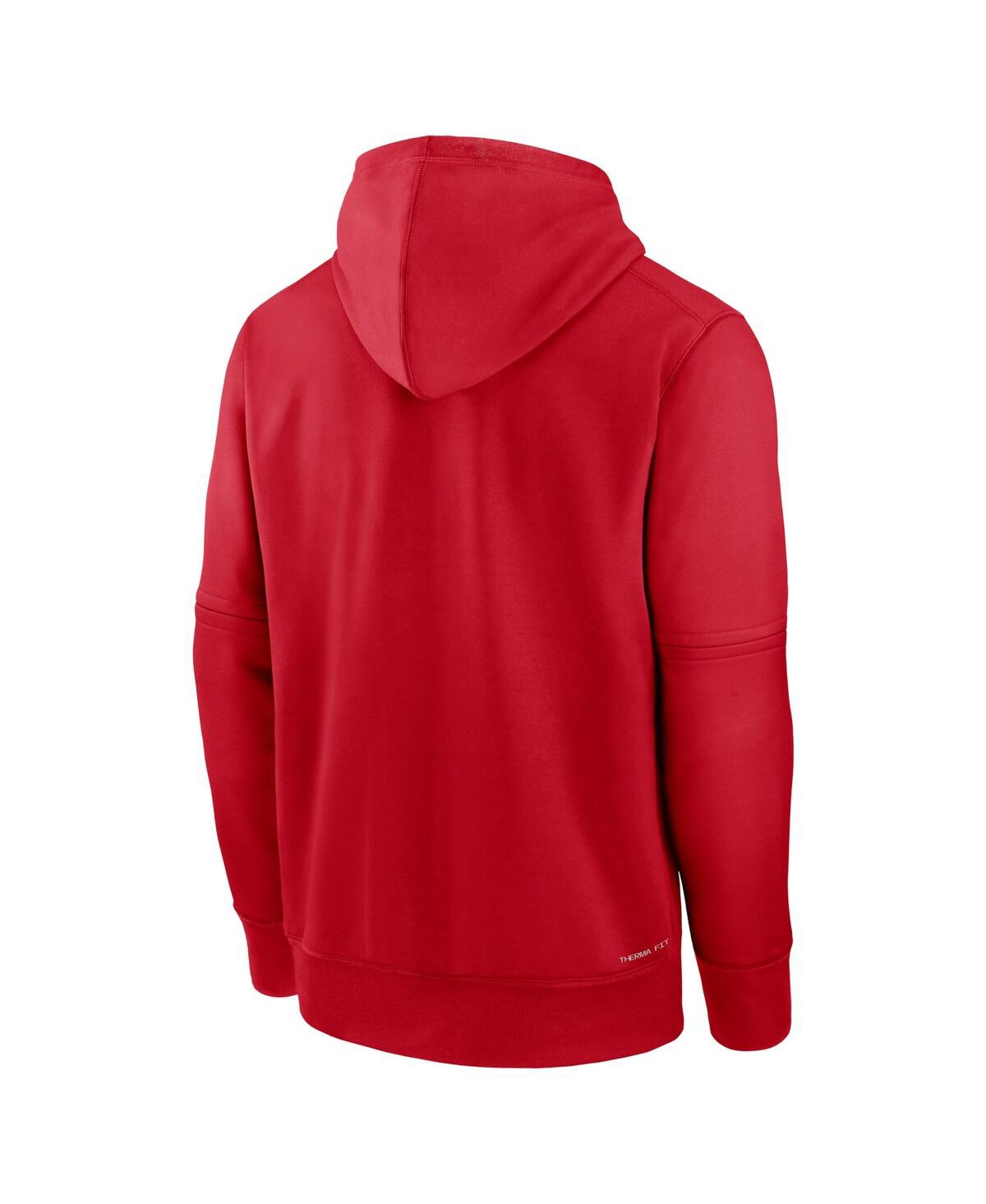 Shop Nike Men's  Red Los Angeles Angels Authentic Collection Practice Performance Pullover Hoodie