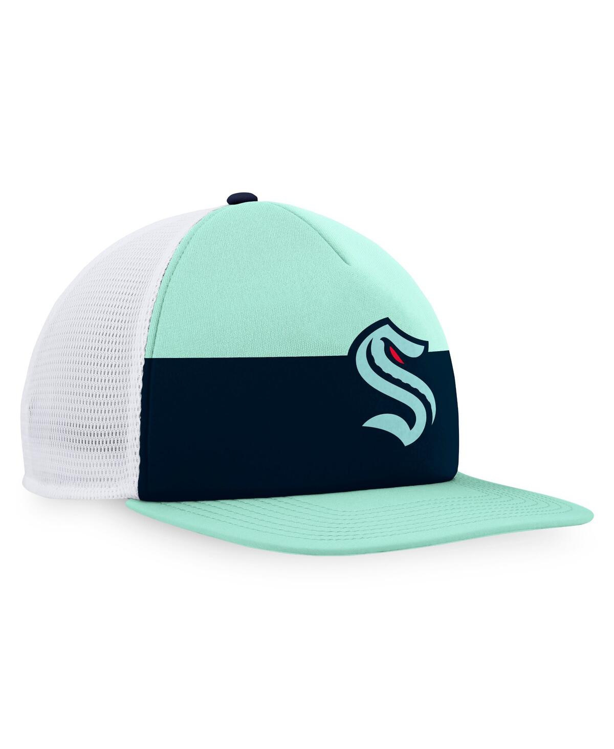 Fanatics Branded Blue/navy Seattle Kraken Special Edition 2.0 Trucker Snapback Adjustable Hat In Blue,navy