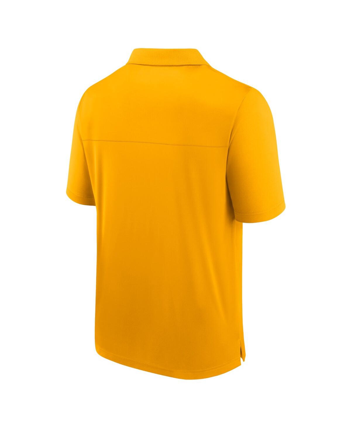 Shop Fanatics Men's  Gold Nashville Predators Left Side Block Polo Shirt