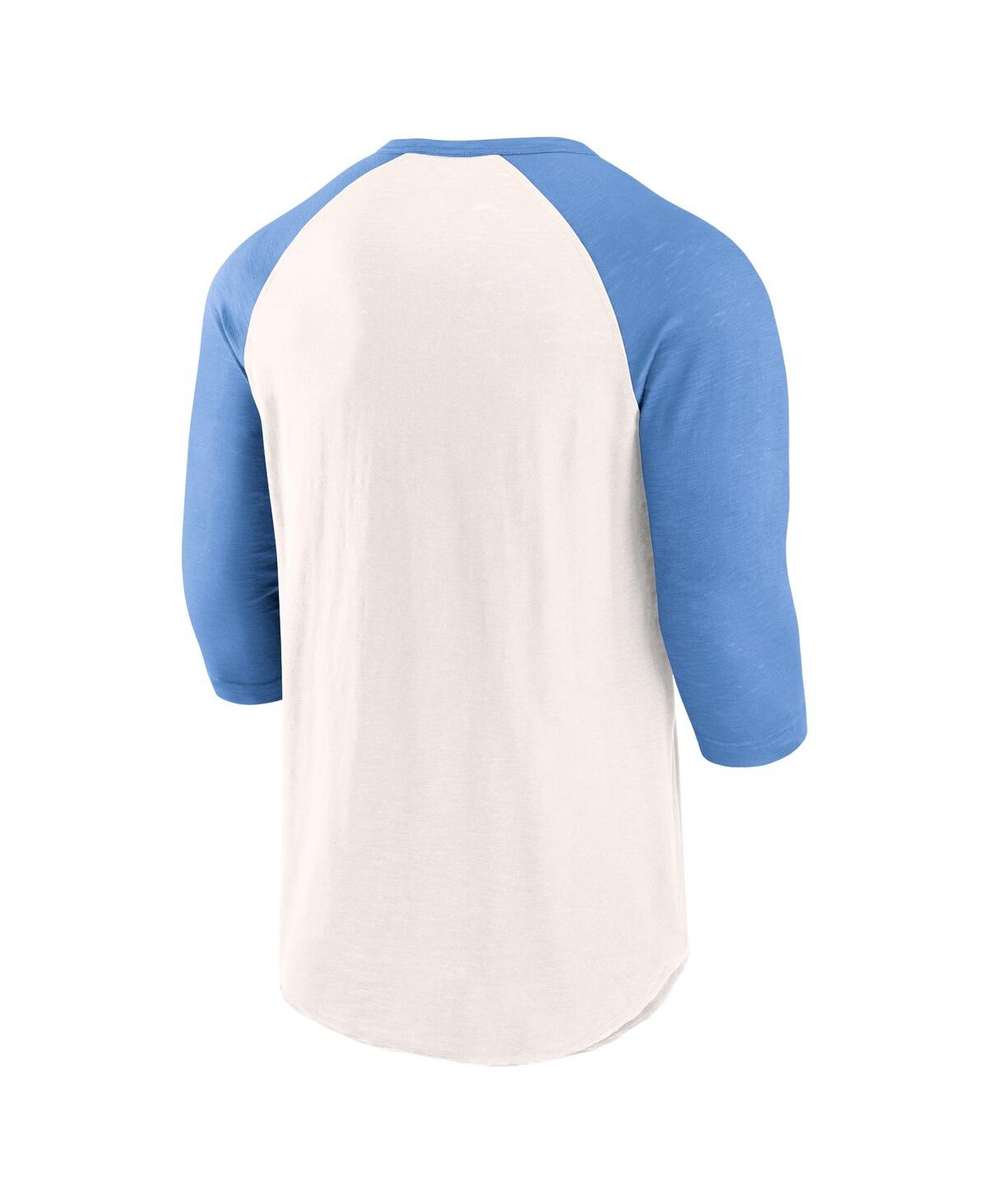 Men's Fanatics Light Blue St. Louis Cardinals Backdoor Slider Raglan 3/4-Sleeve T-shirt - Light Blue