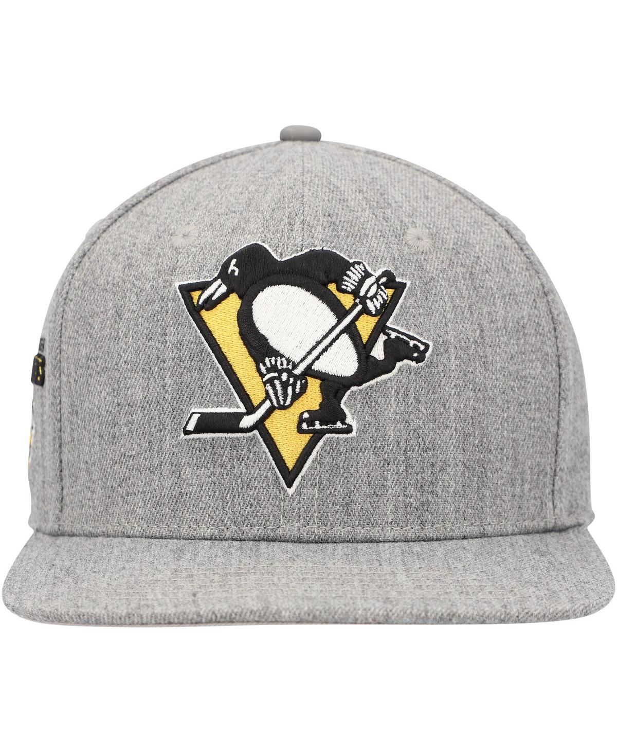 Shop Pro Standard Men's  Gray Pittsburgh Penguins Classic Logo Snapback Hat