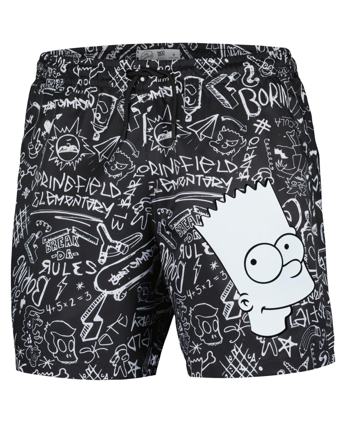 Shop Freeze Max Men's  Black The Simpsons Bart Sketch Shorts