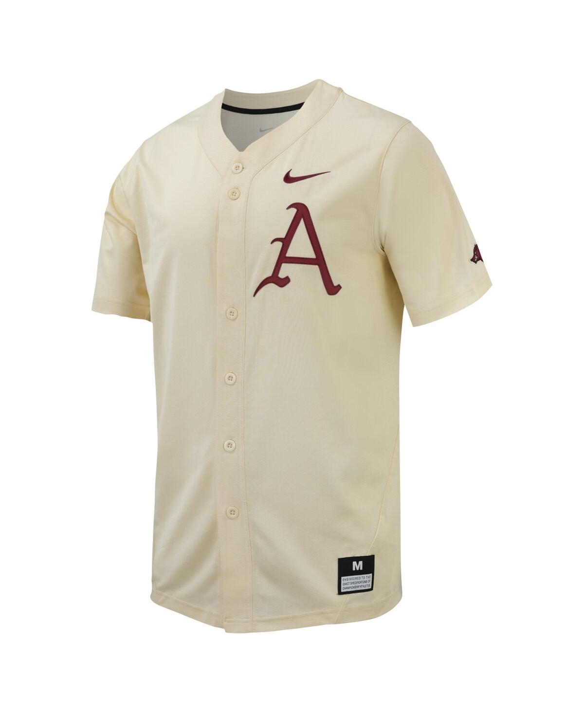 Men's NikeArkansas Razorbacks Replica Baseball Jersey - Cream
