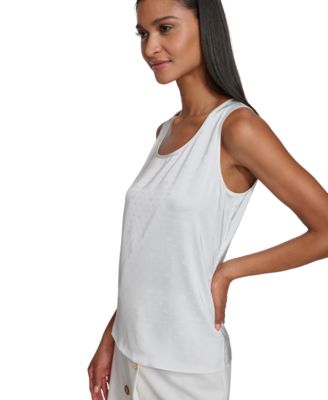 Women's Jacquard Scoop-Neck Tank Top