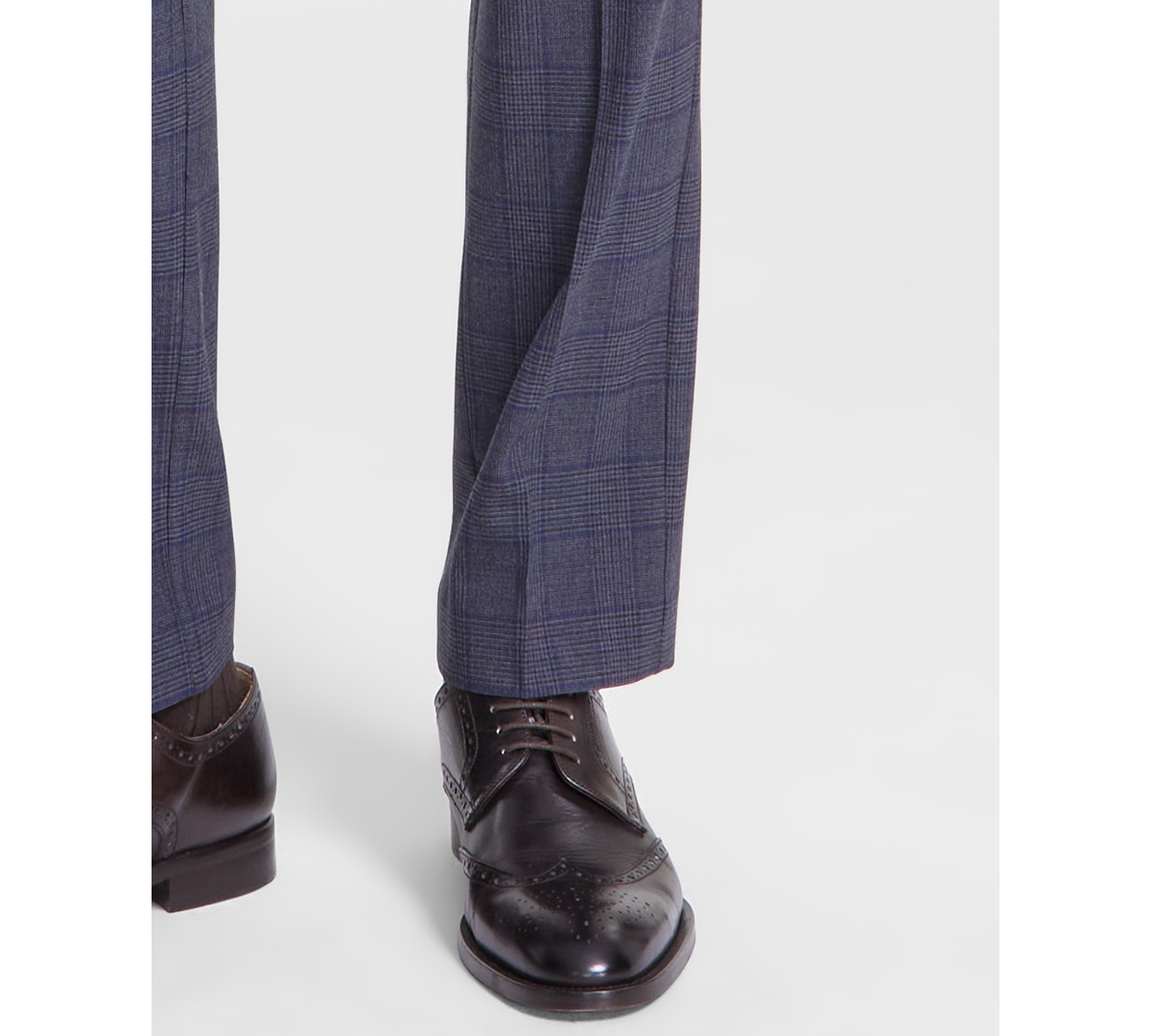Tommy Hilfiger Men's Modern-Fit Stretch Performance Pants -Blue Plaid