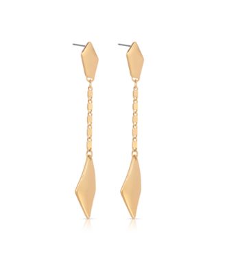18k Gold Plated Kite Drop Earrings