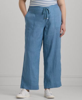 Lauren Ralph Lauren - Plus Size Linen Drawstring Pants