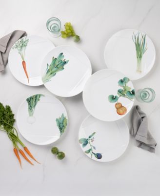 Kyoka Shunsai Set of 6 Assorted Dinner Plates, 10.5"