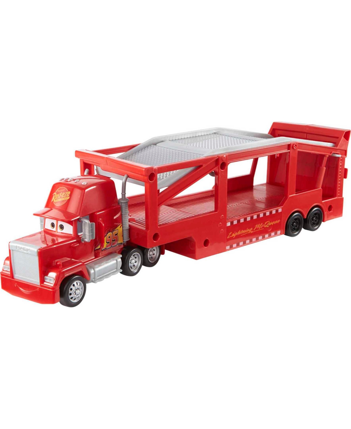 Cars Kids' Disney And Pixar  Mack Hauler, 13" Toy Transporter Truck With Ramp And Carry Storage In No Color