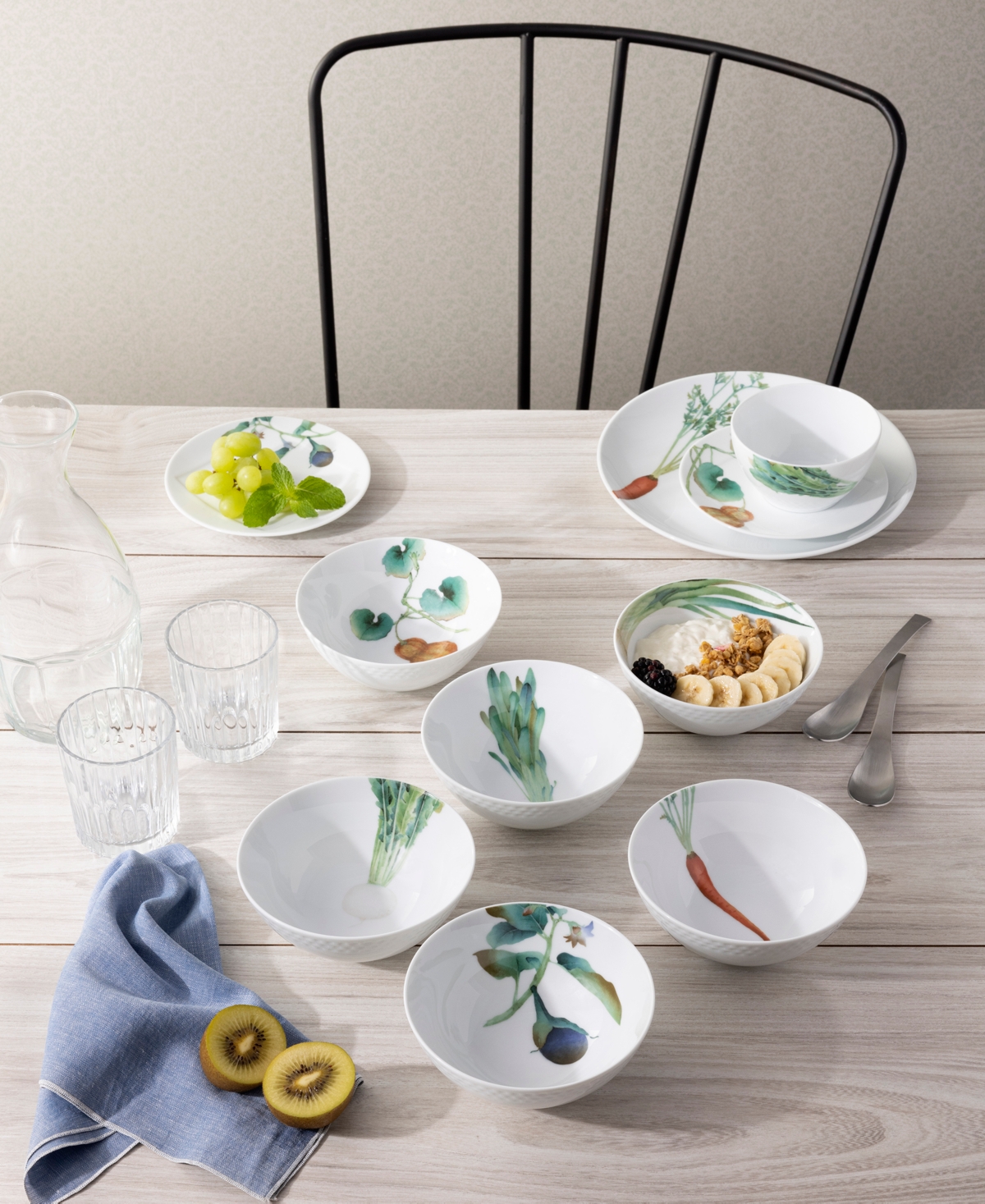 Noritake Kyoka Shunsai Assorted Cereal Bowls 17 Oz. Set/6 In Multi