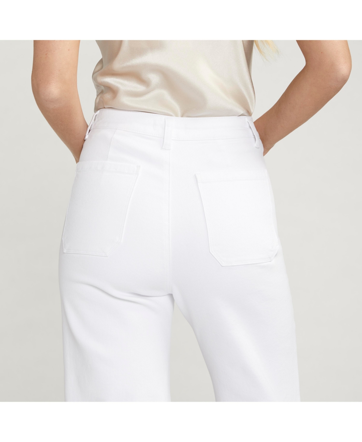 Shop Silver Jeans Co. Women's High Rise Wide Leg Pants In White