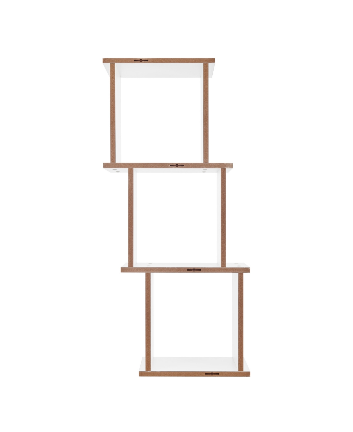 Shop Danya B 3-cube Floating Decorative Organizer Wall Shelf With Ledges, Horizontal Or Vertical Hanging Options In White