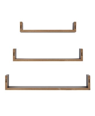 Aalto U-Shaped Floating Wall Shelves, Set of 3