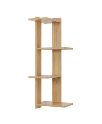 Alvar Corner 4-Tier Floating Ledge Column Wall Shelf