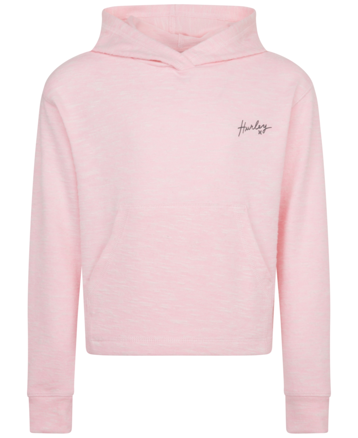 Shop Hurley Big Girls Hacci Pullover Hoodie In Sunkissed Melon