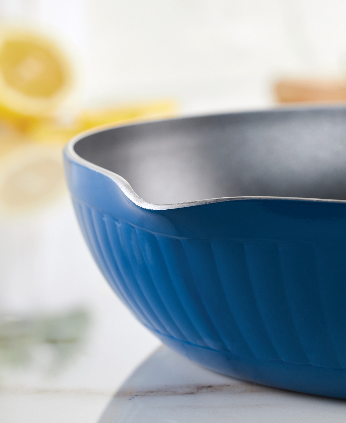 Farberware Style Aluminum 10" Nonstick Frying Pan In Blue