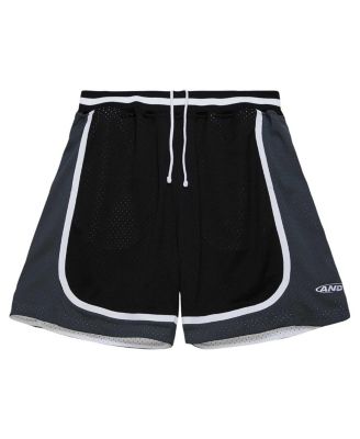 Men's AND1 Black, Green AND1 OG Game Mesh Reversible Shorts