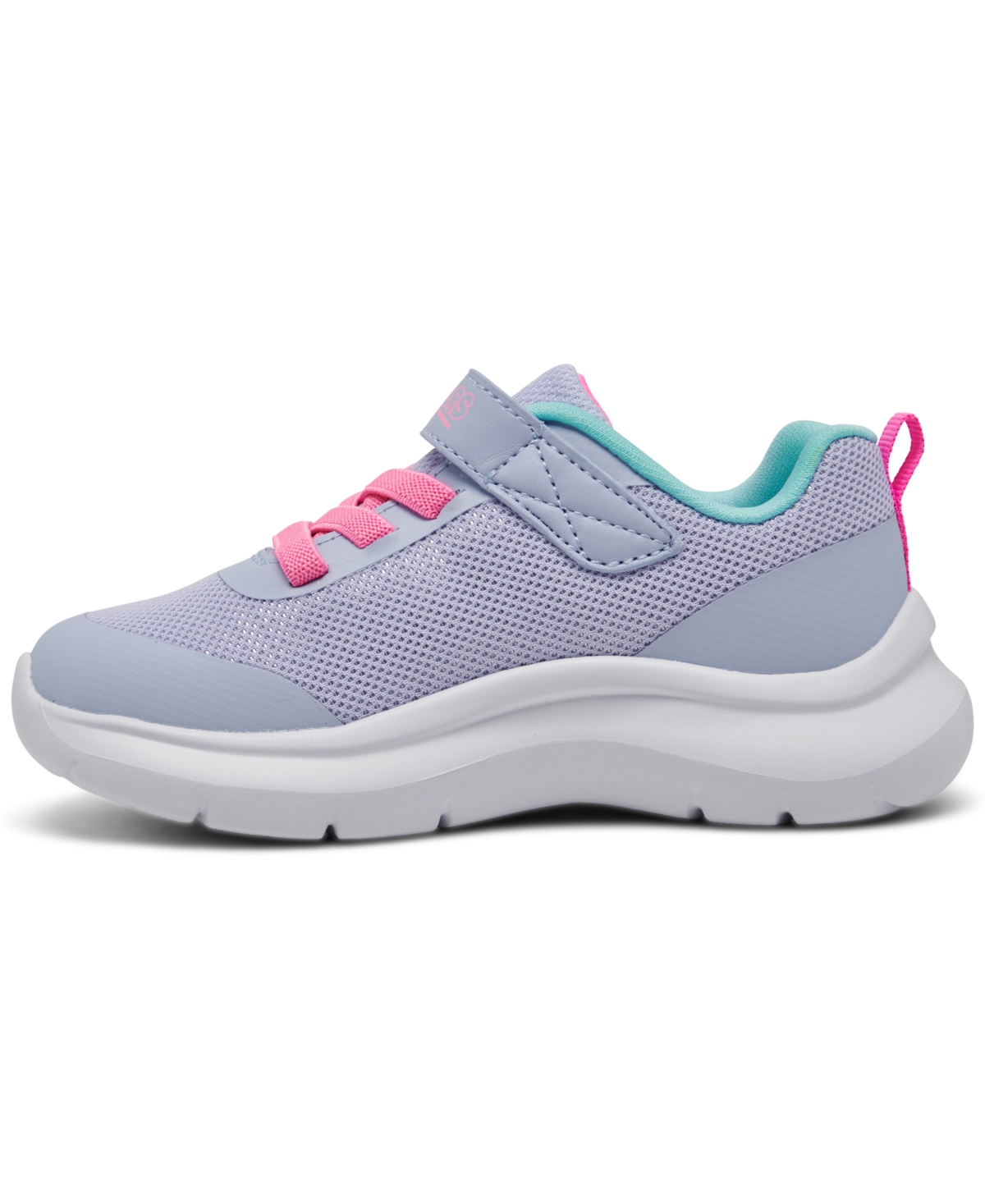 Shop Skechers Toddler Girls Skech Fast Fastening Strap Casual Sneakers From Finish Line In Lavender,multi