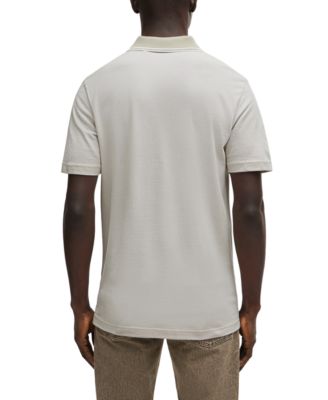 Men's Oxford-Piqu&eacute; Cotton Relaxed-Fit Polo Shirt