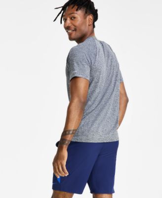 Men's Hydroguard Dri-FIT Stretch UPF 40+ Heather Rash Guard & Contend Water-Repellent Colorblocked 9" Swim Trunks