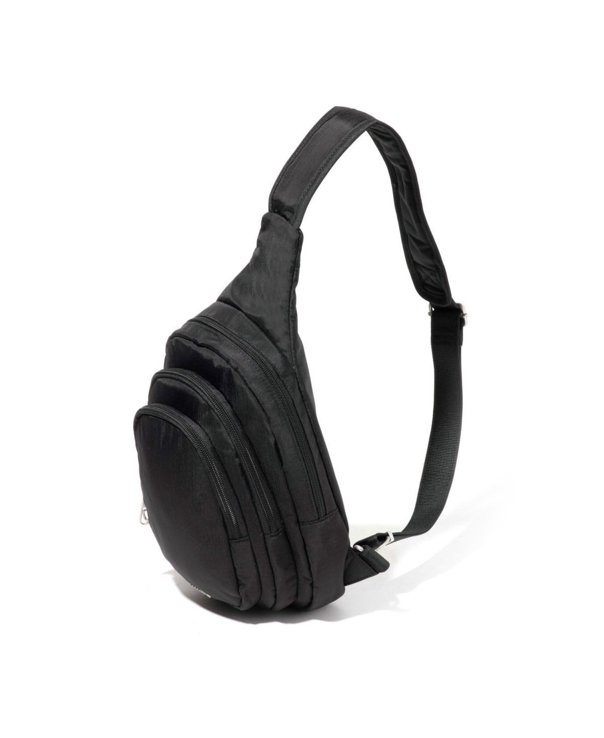 Baggallini Securtex Anti-theft Multi Zip Sling In Black