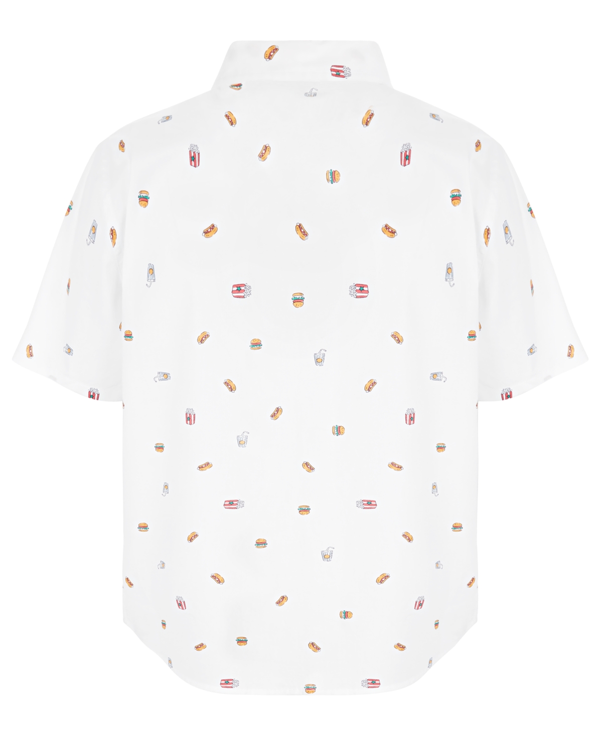 Shop Epic Threads Toddler & Little Boys Short-sleeve Cotton Foodie Icon-print Shirt, Created For Macy's In Bright White