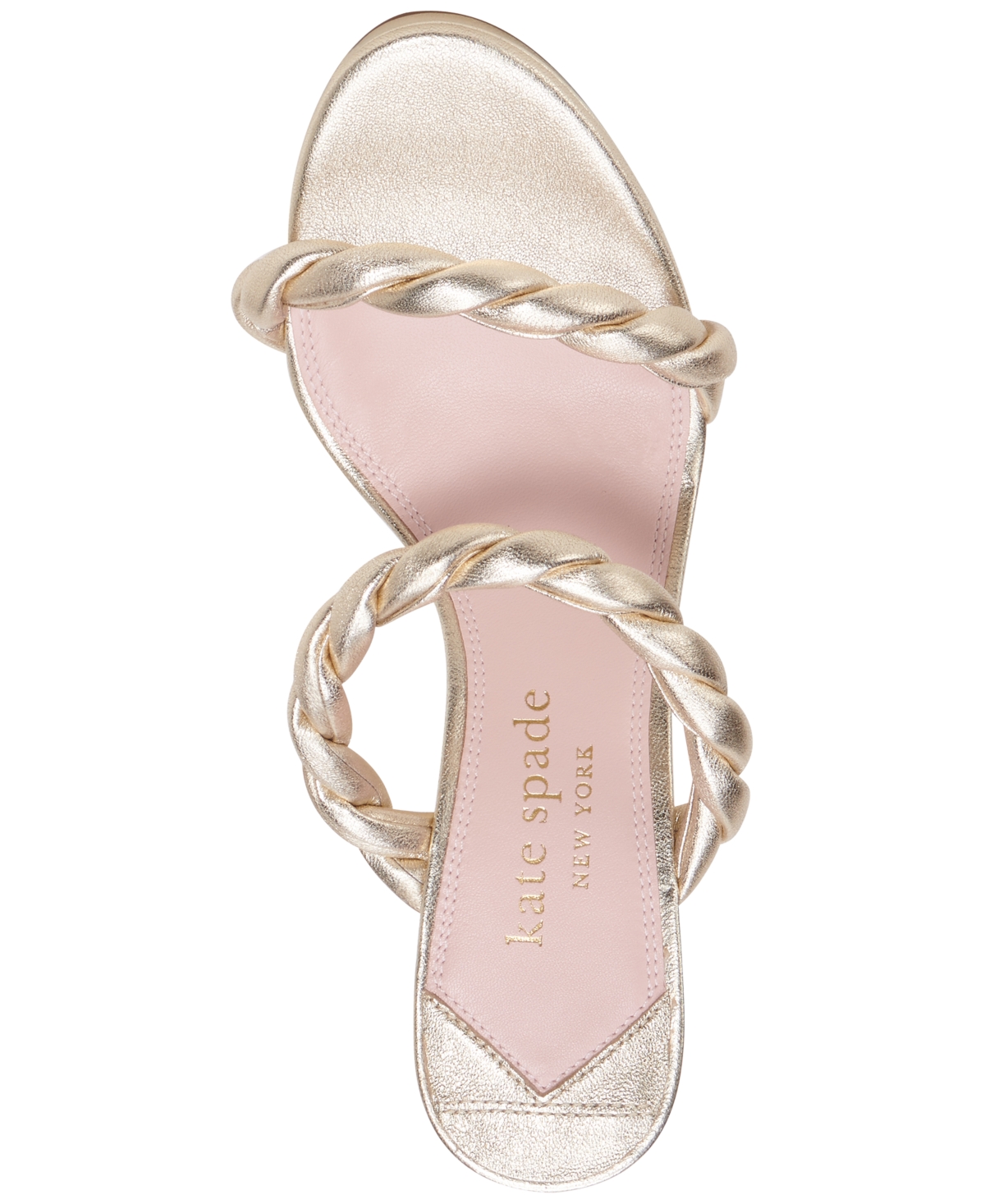 Shop Kate Spade Women's Nina Wedge Sandals In Pale Gold
