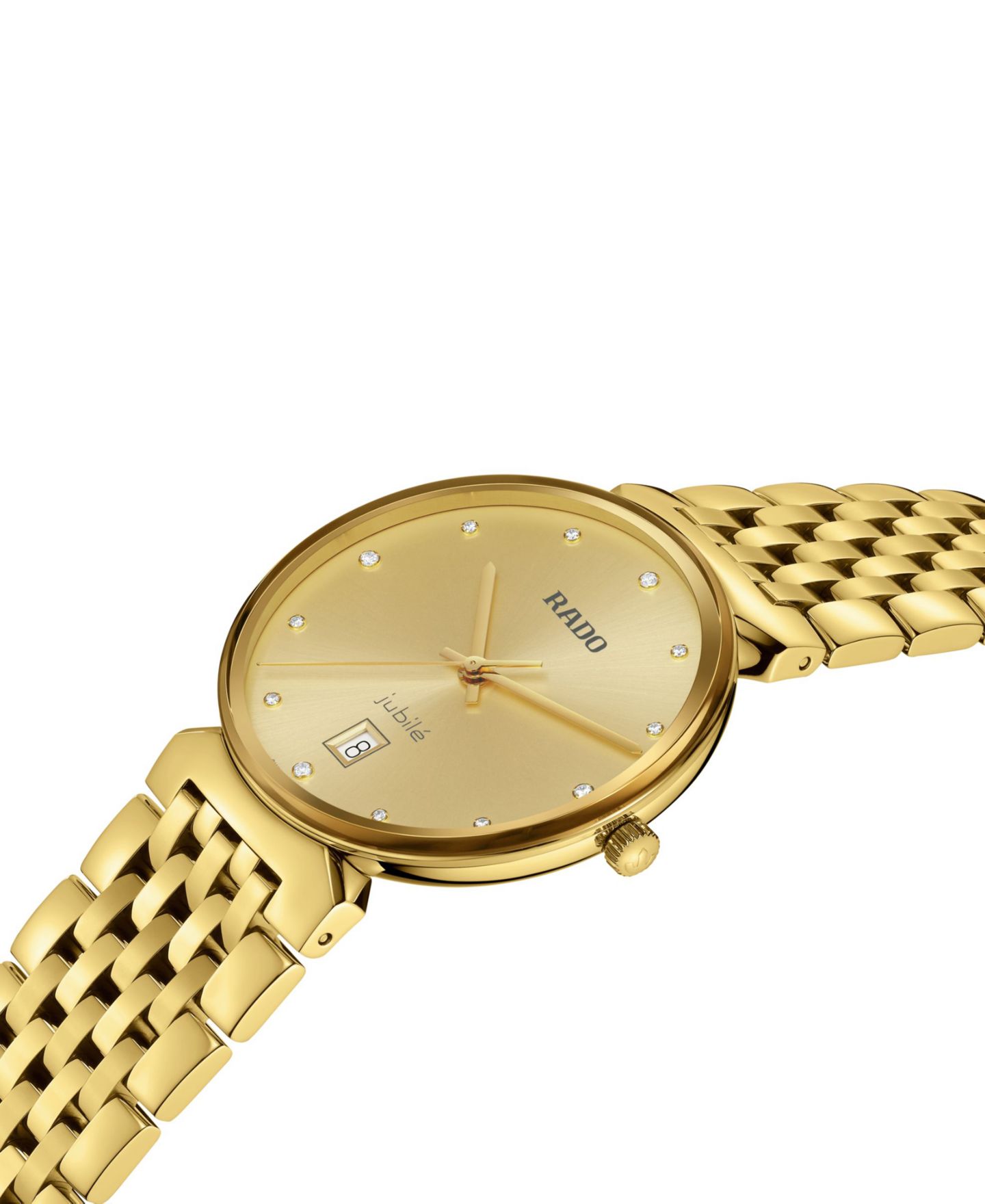 Женские часы Rado Swiss Florence Diamond (1/20 ct. t.w.) Gold PVD Stainless Steel Bracelet Watch 38mm — фото 2