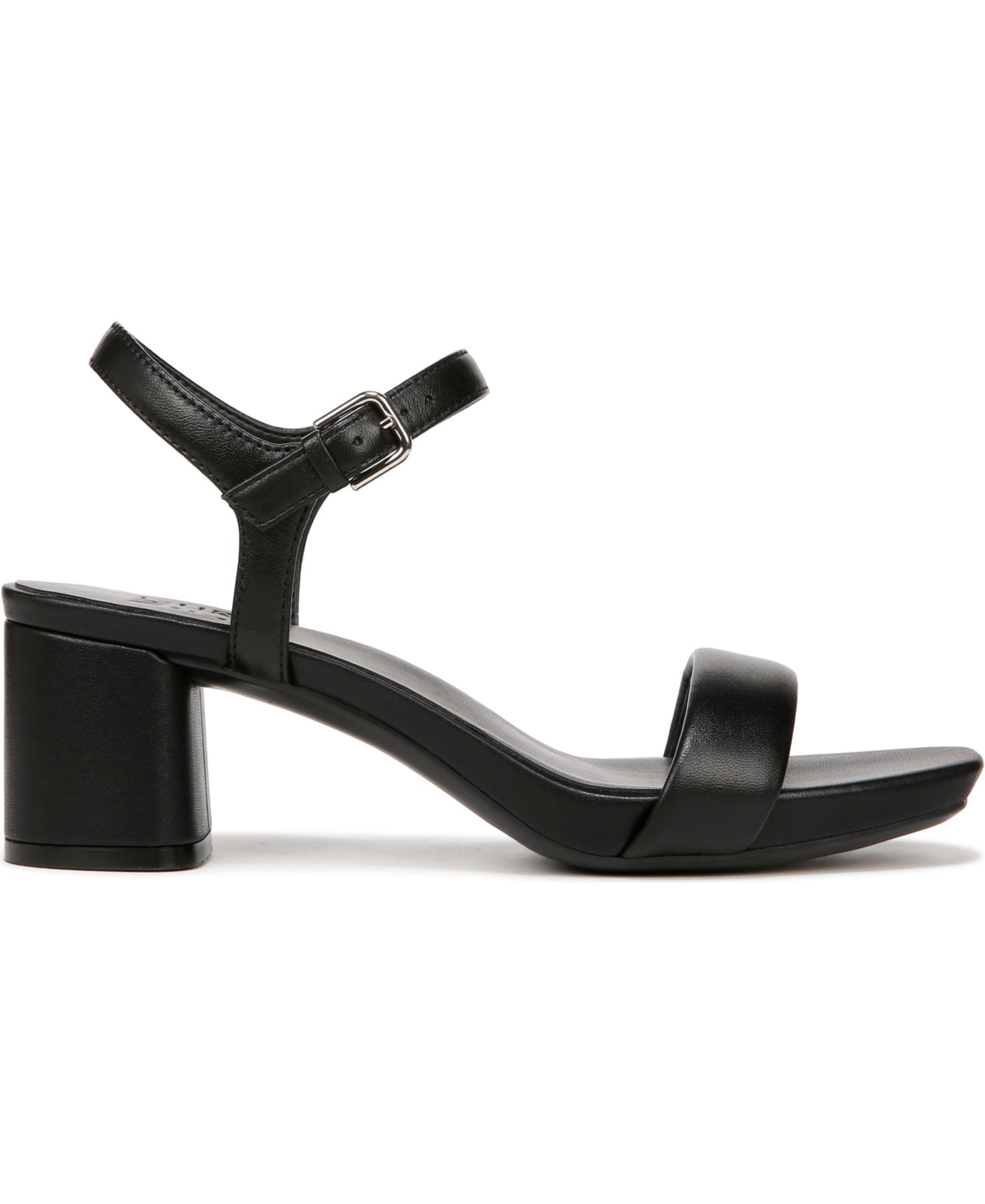 Женские сандалии Naturalizer Izzy Ankle Strap Low-Heel Dress Sandals, цвет: Чёрный кожаный — фото 2