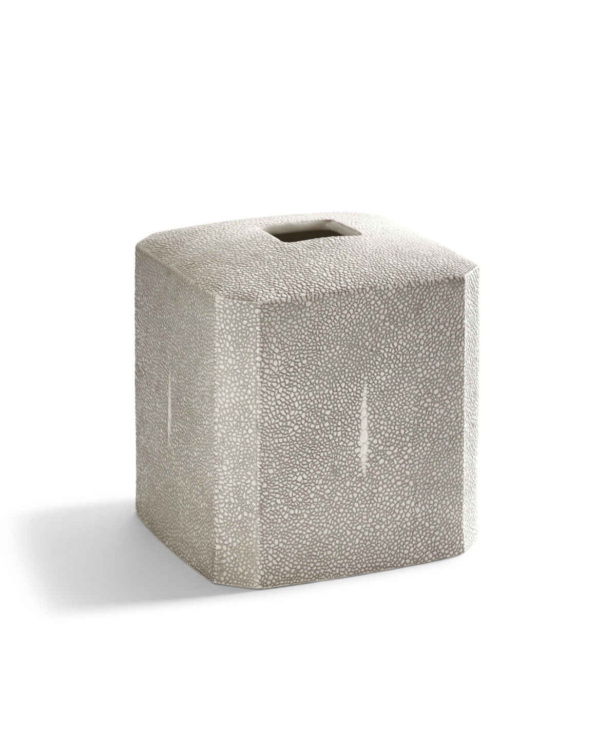 Cassadecor Regent Porcelain Tissue Box Cover In Gray