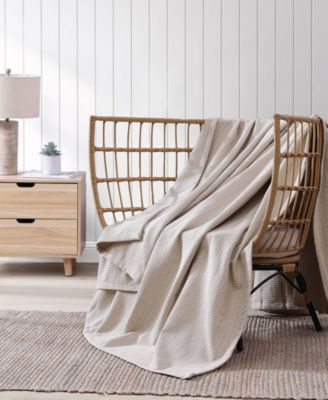 Home Woven Cotton Reversible Blanket, Twin