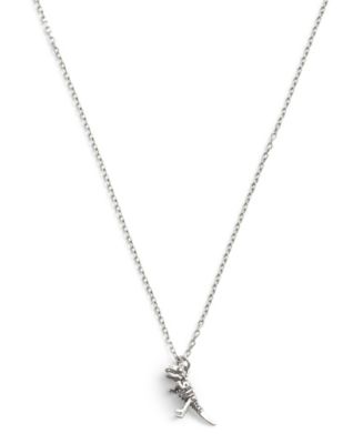 COACH Men's Sterling Silver Signature Rexy Pendant Necklace - Macy's