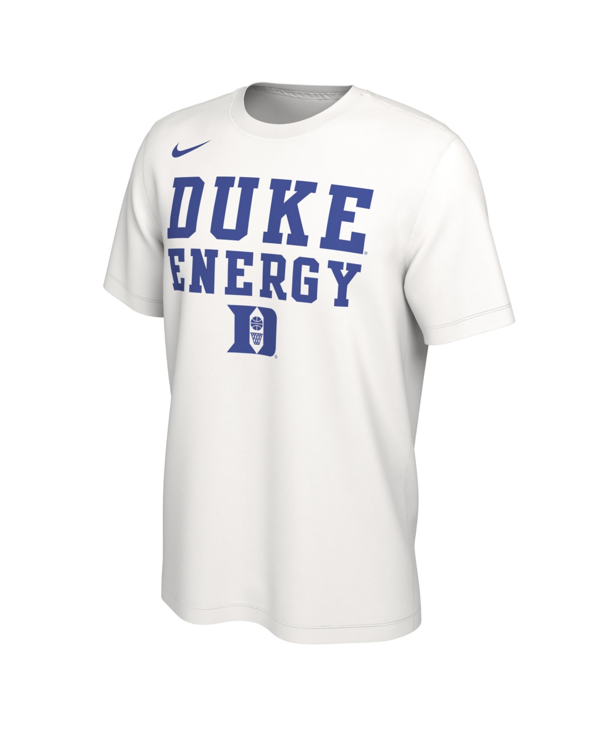 Shop Nike Men's  White Duke Blue Devils 2024 On Court Bench T-shirt