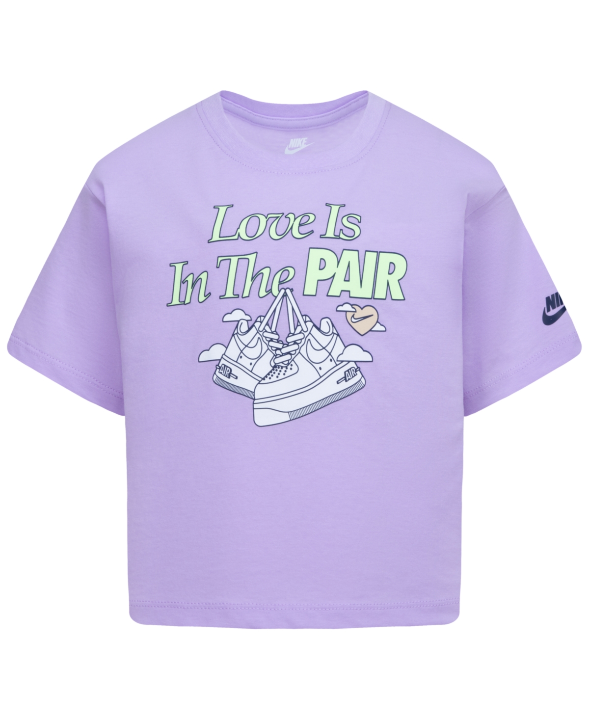 Shop Nike Toddler Girls Sweet Swoosh Short Sleeve Boxy T-shirt In Lilac Bloom