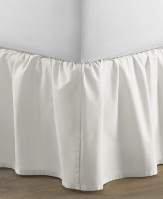 Solid Ruffled Cotton Bedskirt, King