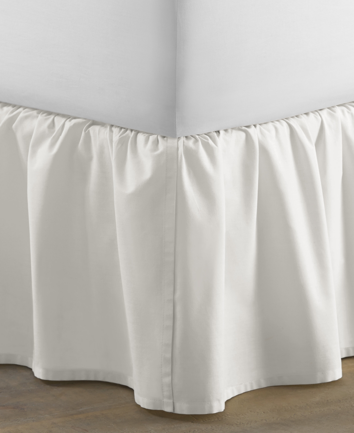 Laura Ashley Solid Ruffled Cotton Bedskirt
