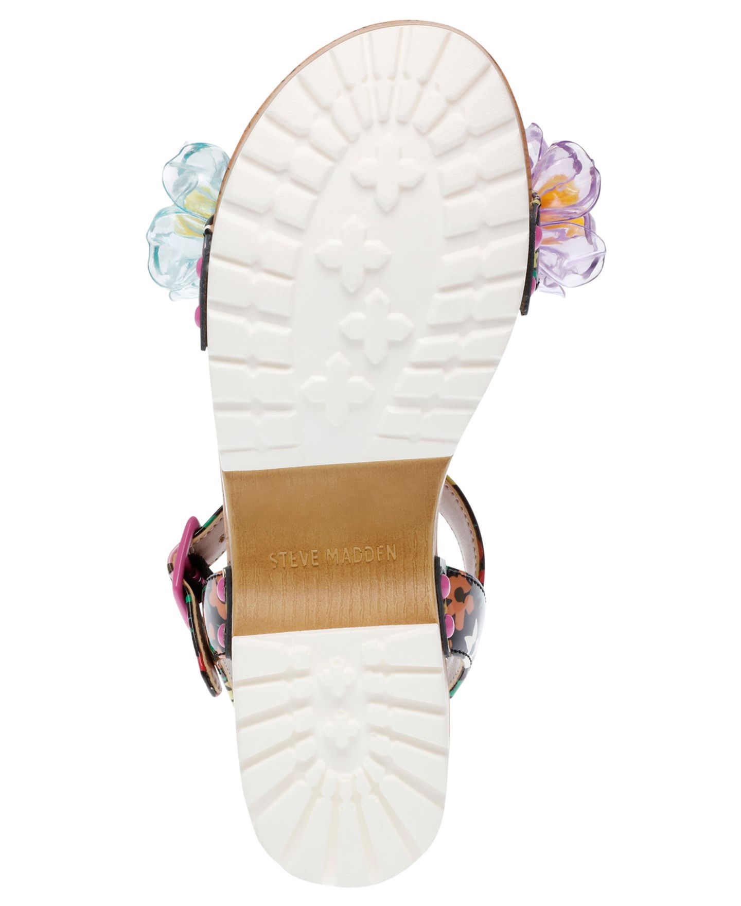 Сандалии Betsey Johnson Oakly Clog Sandals with Flower Details для девочек, цвет: Чёрный разноцветный — фото 5