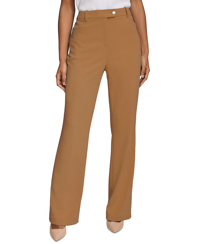 Calvin Klein Women s Scuba Crepe Modern Fit Pants Macy s