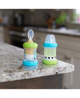 Food Nursery 4+ Months Set of 2- 4oz 100% Silicone Nipple and Spoon