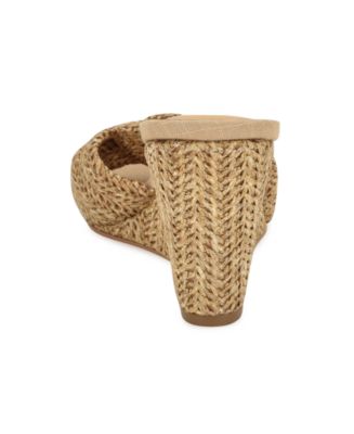 Women's Nikhil Slip-On Square Toe Wedge Sandals