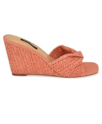Women's Nikhil Slip-On Square Toe Wedge Sandals