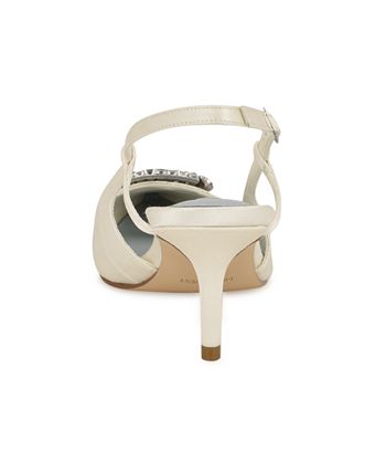Avalia MANDY scarpe sposa décolleté in raso avorio con glitter