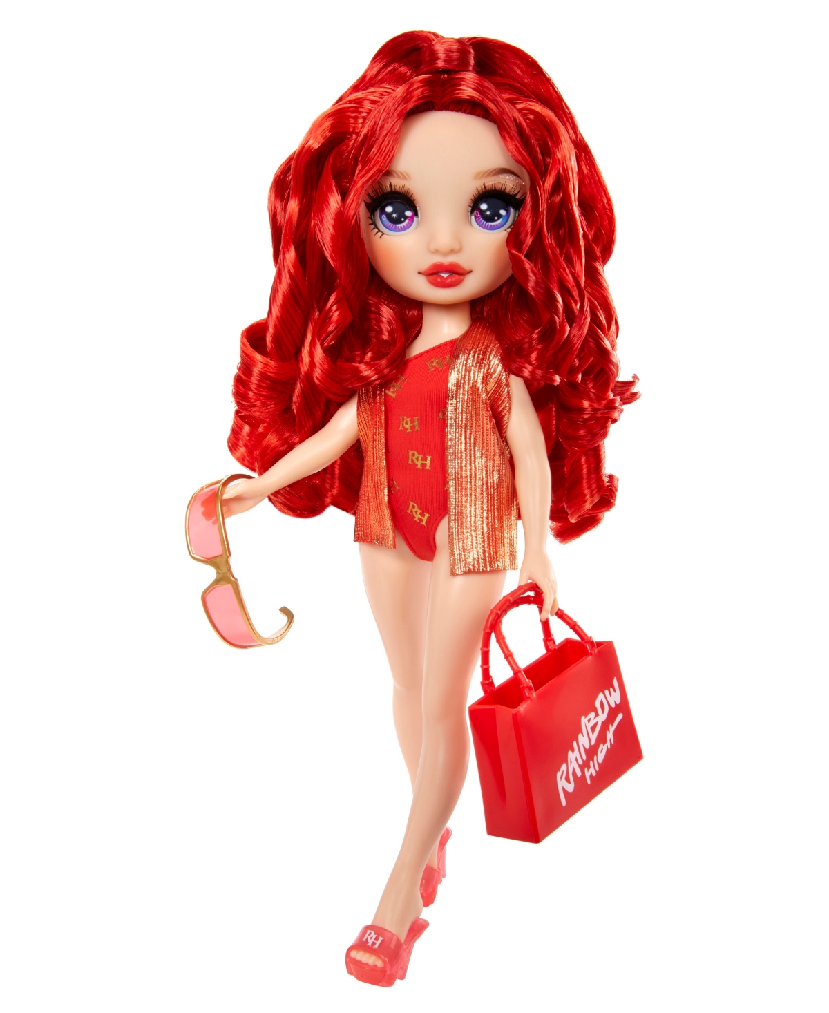 Shop Rainbow High Swim And Style Fashion Doll- Ruby In Multicolor