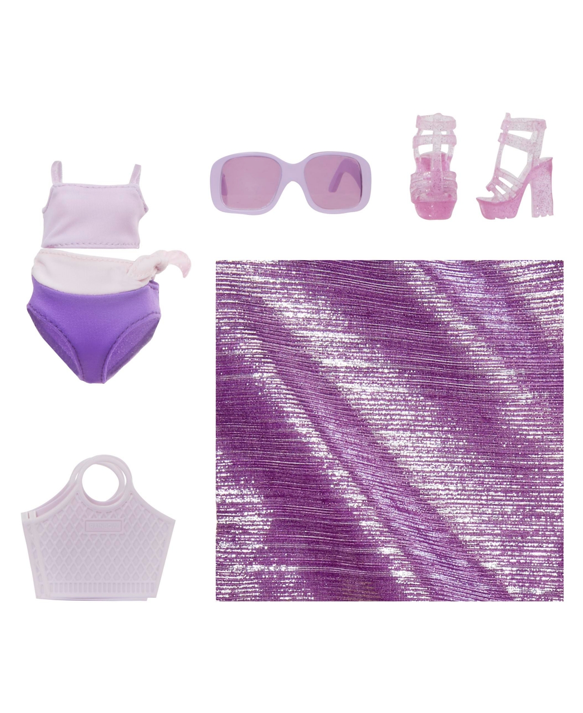 Shop Rainbow High Swim And Style Fashion Doll- Violet In Multicolor