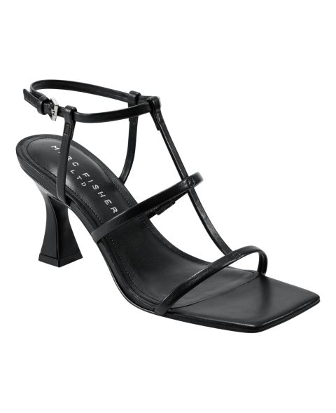 Женские сандалии Marc Fisher LTD Dennie Caged Tapered Heel, цвет: Чёрный кожаный
