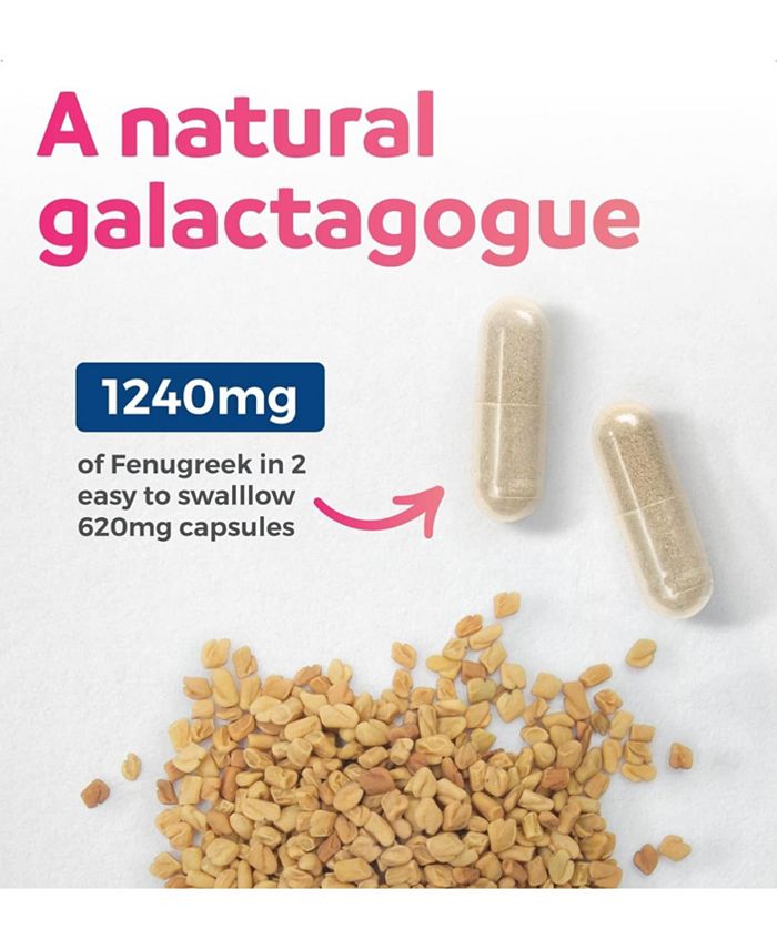 Pure Co. USDA Fenugreek Capsules Lactation Supplement for Increased