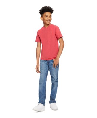 Toddler and Little Boys Embroidered Logo V-Neck Tee 